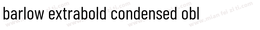 barlow extrabold condensed oblique字体转换